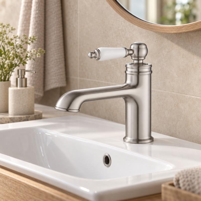 Aquanello Heritage Manor Klassieke Nostalgische Wastafelmengkraan RVS NB-1001-HM
